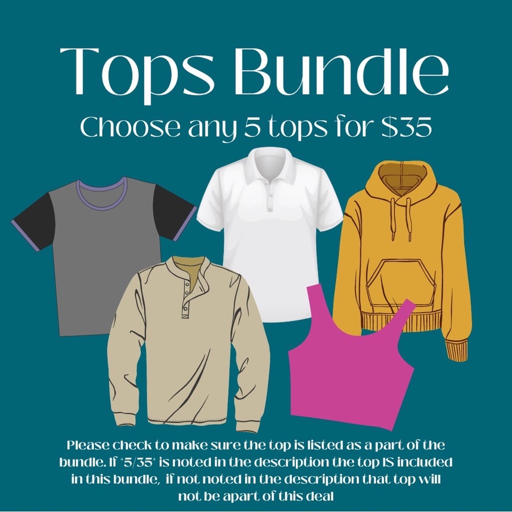 Bundle and Save! 5 Tops for $35